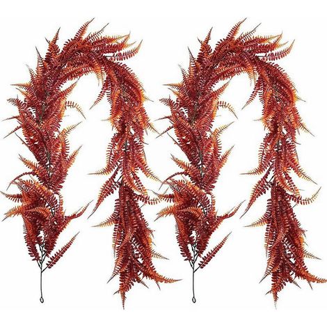 Guirlande De Fougères Artificielles - Pour Décoration Intérieure Et Extérieure - 30 Cm - En Plastique - 1 Pièce (1/5)