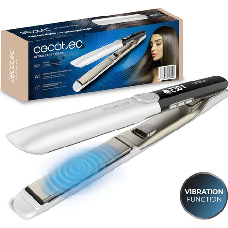 Cecotec – Lisseur à cheveux professionnel – Technologie de plaques vibrantes – Température réglable 160°C à 230°C – Revêtement en kératine – Câble pivotant 360°