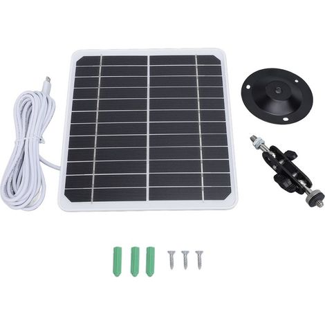 Solarpanel für Ring-Kamera, 20 W 5 V IP68 monokristallines Wand-Solarpanel mit Ladegerät, verstellbare Typ-C-Panelhalterung (1/5)