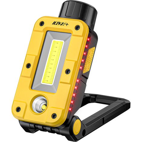 Lampe de travail multifonctionnelle d'extérieur lumens autonomie heures COB+LED indice 600 70 IPX5. (1/5)