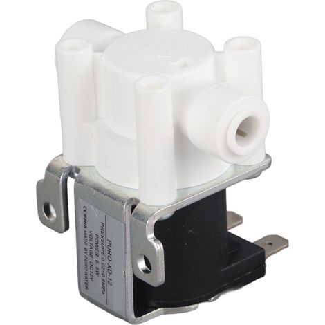 1pc DC 12V Water Electric Solenoid Magnetic Purifier Valve Quick Connect Normally Close