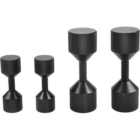 Lot de 4 goupilles à bride en aluminium à deux trous de 1-1/8 pouce et bride détachable de 1-5/8 pouce, noires (1/5)
