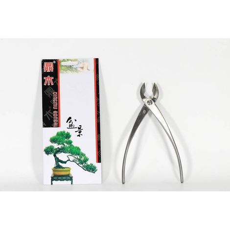 Tronchese bonsai taglio obliquo in acciaio satinato  mm. 210