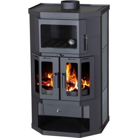 Victoria Kaminofen Taro 2FS Speckstein mit Backfach und 9,51 kW (1/3)