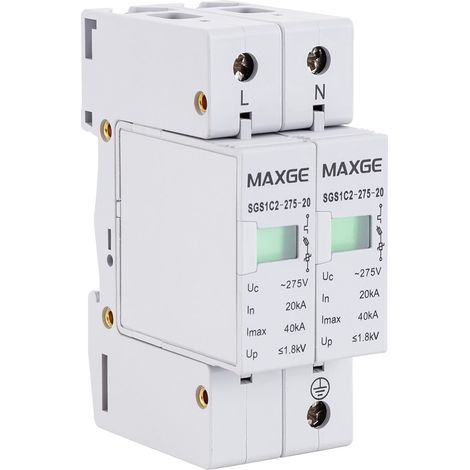 Protector Sobretensiones Transitorias Industrial MAXGE Clase II-40kA-20kA 2P