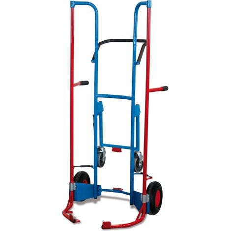 VARIOfit Stahl-Reifenkarre 200kg Tragkraft mit 2 Stützrädern Luftbereifung (1/2)