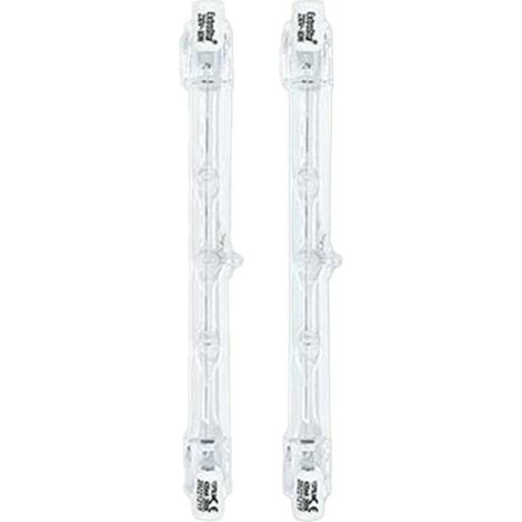 2 PZ Lampade Alogena Dimmerabile, Lampada R7S 118mm 80W 1375 Lumen Bianco Caldo 2800K