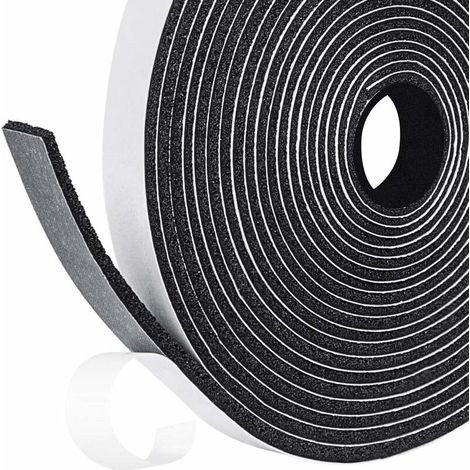 Selbstklebender Dichtungsstreifen für Tür-Fenster-Isolierung, 4 Rollen x 12 mm