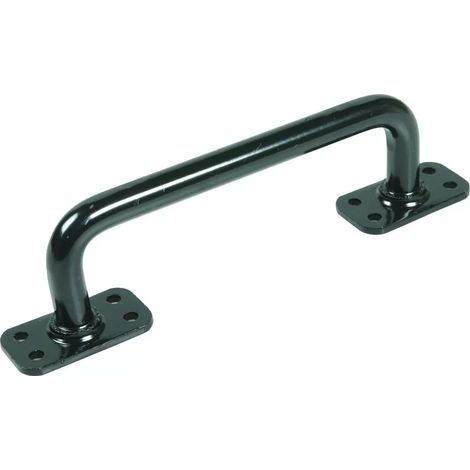 Poignée de porte coulissante droite en acier verni noir 230 mm – Conçue pour portails coulissants – 482230 – Sevax