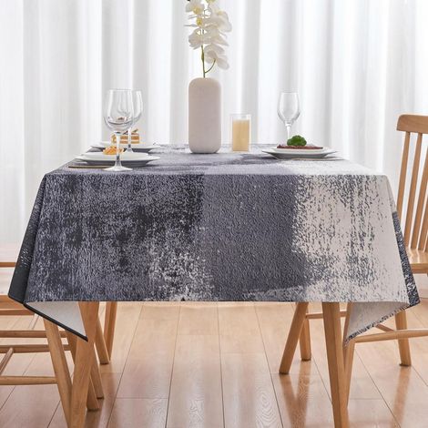 Abwaschbare Tischdecke 140x240 cm Anthrazit Modern Abstrakt für Esszimmer & Outdoor