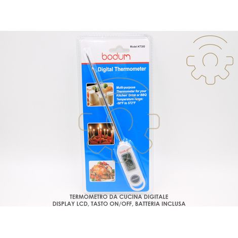 Bodum termometro da cucina digitale display Lcd tasto on/off batteria inclusa ideale per drink carni pesce Bbw (1/2)