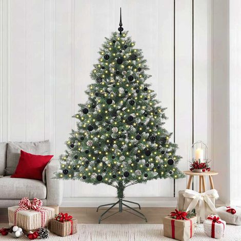 Künstlicher Weihnachtsbaum mit 300 LEDs mit Ständer Grün 210 cm