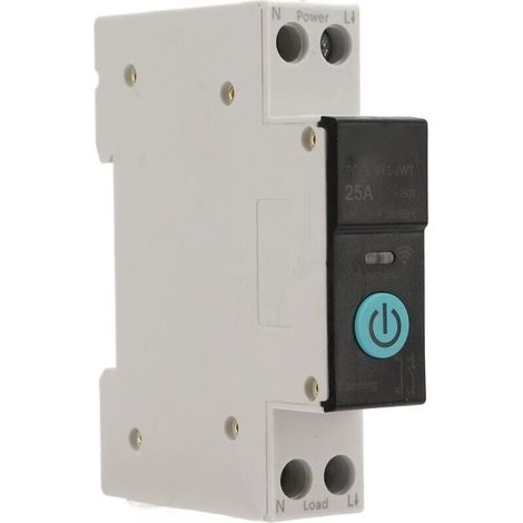 Interruptor inteligente Wi-Fi, disyuntor doméstico, control remoto para móvil, 3 modos de temporización para electrodomésticos (25 A) (1/4)