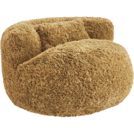 Canapé compressé 1 place  ultra-douce – Coussin couverture inclus, sans outil, gain de place, jaune (1/5)