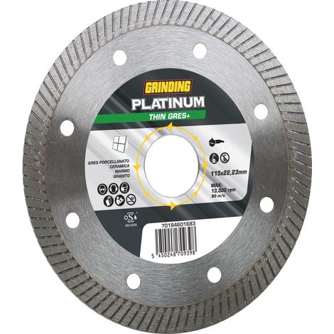 Grinding disco diamantato corona turbo platinum thin gres+ � mm. 115x1,4x22,23 - Grinding