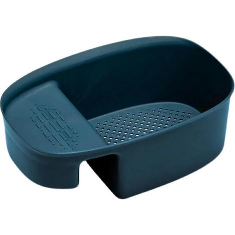 (bleu Panier Chef Filtrant Suspendu Multifonctionnel - Filtre Vier Cuisine Poubelles Pour Vier Lgumes Support Ponge Antidrapant Gouttoir Savon Bro (1/5)