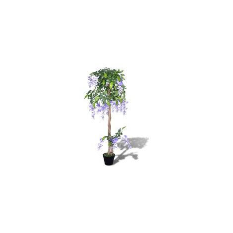 Glycine artificielle avec pot 120 cm-Crezuo
