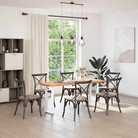 Pied de meuble,Pieds de table console en U, 2 pièces, blanc, 38 x (72-73) cm, acier CFW52691 (1/5)