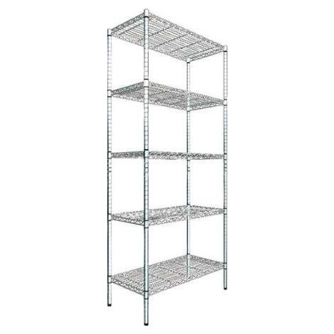 Scaffale in Acciaio Cromato - 5 Ripiani - 180x35x60cm - S1775002 (1/7)