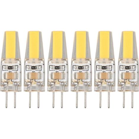 6 pièces 6W 500LM G4 ampoule LED COB Gel de silice lampe à économie d'énergie ampoule pour plafonnier applique lampe de Table 220V blanc chaud