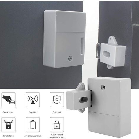 Schrankschloss-Set, RFID-Sensor-Schrankschloss, verstecktes digitales schlüsselloses Schrankschloss, DIY-Smart-Schloss, unsichtbares Schloss ohne Aufbohren (1/4)