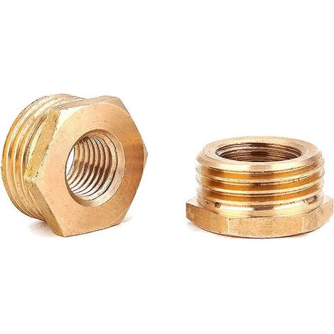 Lot de 2 bagues de réduction en laiton, adaptateur de filetage métrique M14x1,5 vers M22x1,5, raccord mâle-femelle, construction robuste (1/5)