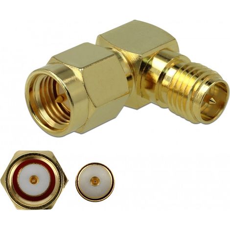 Connecteur coaxial delock 89967 angle 90° impédance 50 Ohm