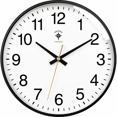 Horloge Murale Ronde Salon 14.2 pouces 35.5 cm Noir Mouvement Silencieux Version Améliorée 1 × 1 × 1 cm 1 g – Livraison gratuite