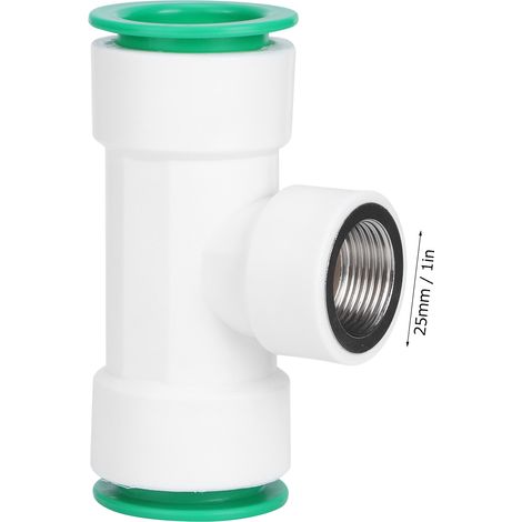 32-mm-PPR-T-Stück mit Schnellanschluss und 3/4"-Innengewinde für PVC/PE-Rohre (1/5)