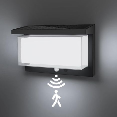 Lampe Solaire Exterieur Detecteur de Movement, Lampe Murale Extérieure, LED Applique Exterieure IP65 Etanche, Decoration Exterieur Applique pour Balcon,Rue,Garage,Terrasse Couloir,jardin (blanche) (1/5)