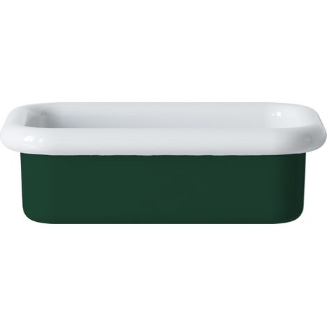 Lavabo retro de cerámica para colocar sobre encimera, 60 cm - True Colors Lite - Verde bosque mate (1/4)