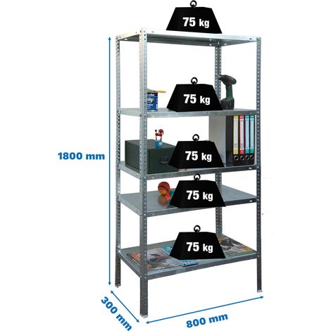 Simonrack Advantage Mini scaffale in acciaio zincato 1800x800x300 mm
