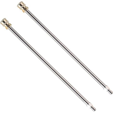 Lanza de extensión para hidrolavadora, lanza de repuesto de 17 pulgadas, conexión rápida de 1/4", 2 piezas -Crezuo