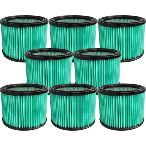 vhbw 8x filtro compatibile con Bosch GAS 12-25 PL, 15 PS aspirapolvere - filtro HEPA nero / azzurro