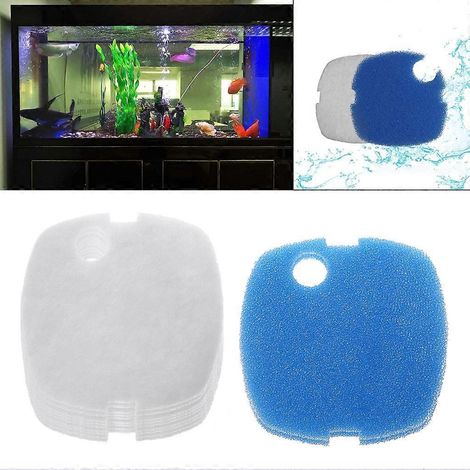 Lot de 10 éponges de rechange pour filtre externe d'aquarium, pour eau douce et eau de mer. (1/4)