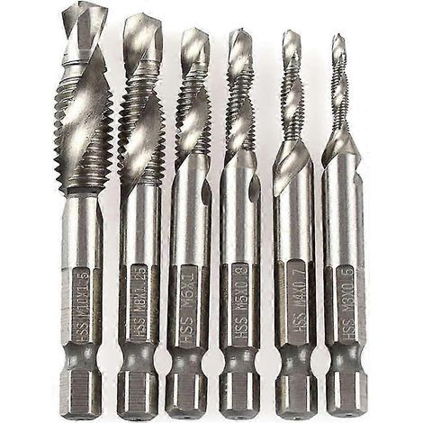 Tarauds hexagonaux, forets à queue hexagonale, tarauds à tête hexagonale, tarauds hexagonaux pour machines-outils, tarauds en acier rapide, tarauds hexagonaux à goujures hélicoïdales en acier rapide ( (1/5)