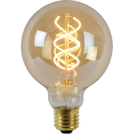 Lucide LED Bulb – LED lampada – Ø 9,5 cm – LED dim. – 1 X 5 W 2200 K – Amber (1/3)