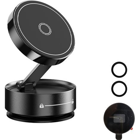 Supporto magnetico per telefono da auto - Ventosa per parabrezza/cruscotto, braccio telescopico, magneti potenti. (1/5)