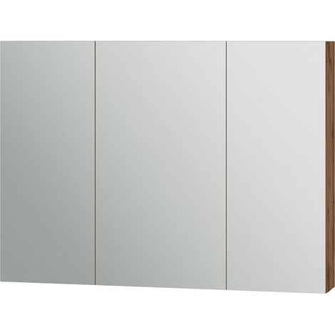 Armario con espejo para baño Lotta, Roble, 99.7 x 73.2 cm con 3 puertas, Vicco (1/5)