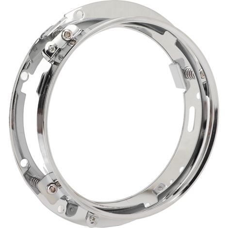 Support de fixation rond pour phare moto 7 pouces, anneau adaptateur de montage, lampe avant argentée (1/5)