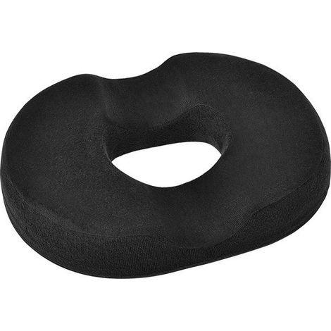 Coussin o en coton mémoire, velours de cristal noir, 42 34 7cm (1/5)