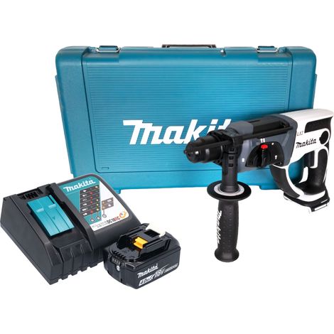 Makita DHR 202 RM1W Akku Bohrhammer 18 V 20 mm 2,0 J weiß + 1x Akku 4,0 Ah + Ladegerät + Koffer