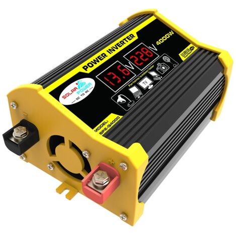 royaluxe-Convertisseur de tensionOnde sinusoïdale corrigée haute fréquence 4000 W Puissance de crête Watt Puissance Convertisseur DC 12 V à AC 220 V Chargeur de voiture avec double ports USB 2,1 A Aff (1/5)