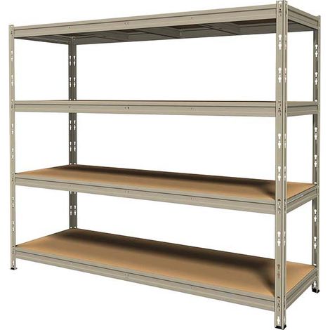 Kit scaffale legno metallo, 4 ripiani