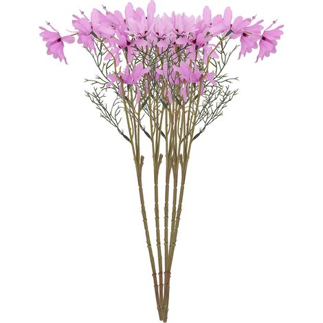 Bouquet De Fleurs Artificielles En Soie - Décoration Réaliste Pour Maison Et Événements - Vase Ornemental Violet - 1 Pièce (1/5)