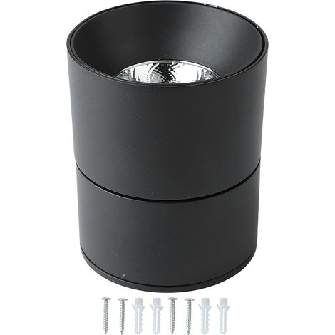 Plafonnier LED Anti-éblouissement Monté en Surface 110-240V Projecteur Orientable Pliable pour Salon Noir (1/5)