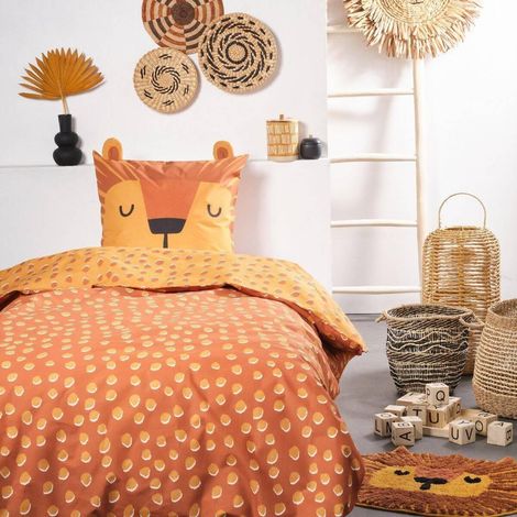 Today MAGIC JUNGLE Juego de cama infantil naranja amarillo algodón