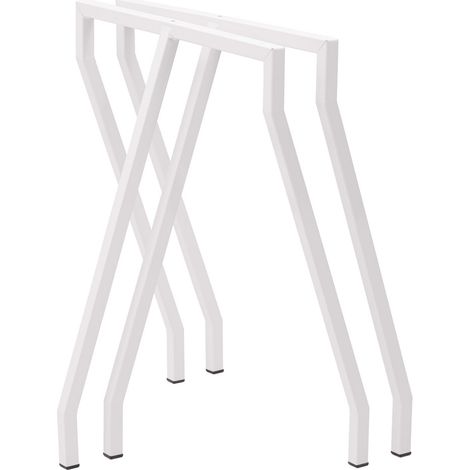 Pack de 2 Caballetes de 3 Patas para Mesa color BLANCO (1/4)