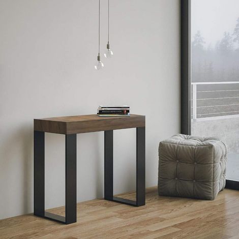Consolle allungabile a 300cm TECNO noce telaio antracite (1/3)