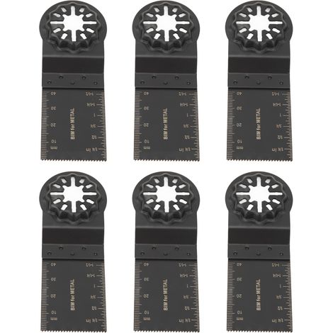 Lot de 10 lames de scie oscillante 34mm bimétal accessoire coupe multimaster compatible Starlock (1/5)
